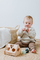 Lodër druri Baby's Only Shape Sorter House, figura silikoni, puzzle forma, Earth