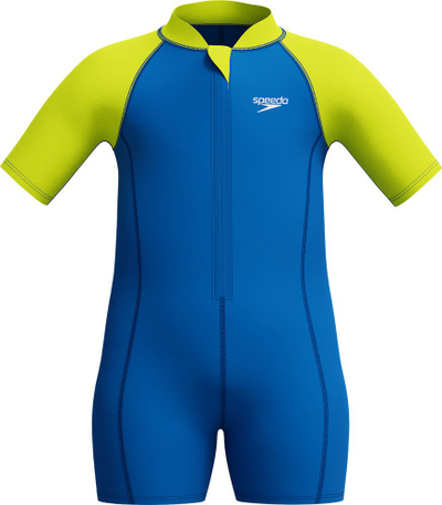 Костум за пливање за момчиња Zoggs Learn to Swim Essential, неопрен, сино и жолто