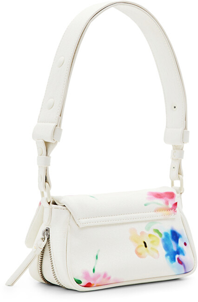 Çantë krahu për femra Desigual Bag Liquidflower Tr, e bardhë