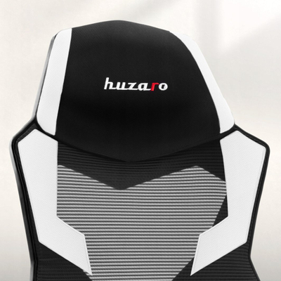 Karrige gaming Huzaro Combat 3.1, mekanizëm FlexiBack, mbështetëse këmbësh, bardh e zezë