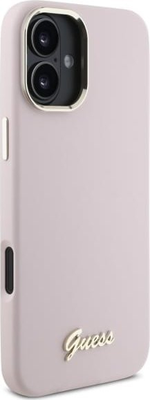 Kllapë telefoni Guess GUHCP16MSMBSLP për iPhone 16 Plus 6.7", silikon, rozë mat