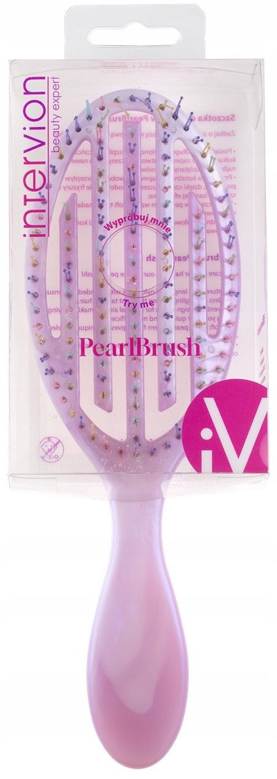 Set furçe dhe krehër flokësh Inter Vion Pearl Brush, 2 copë, rozë
