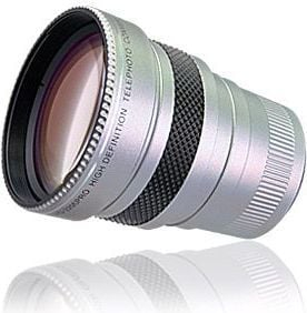 Телефото леќа Рејнокс HD-2205PRO, висок дефиниција, конверзија, сребрена