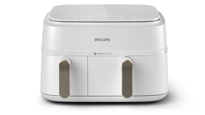 Fritezë ajri Philips Ovi Dual Basket NA353/10, 9L, dy shporta, e bardhë