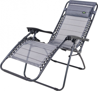 Karrige shtrirëse Garden Beach Lounger Stripes, e palosshme, me mbajtës për pije, me vija