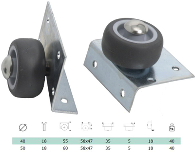 Rrotë mobiliesh 31/NG.40, 40mm, 40kg