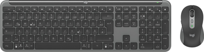 Set tastierë dhe maus Logitech MK950 Slim Combo, Wireless, e hirtë