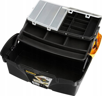 Kuti veglash Forte Tools Premium, 43.4x25x23.8cm, plastike, portokalli