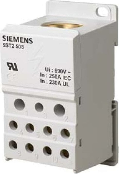 Bllok shpërndarës Siemens 1-polësh, 250A, 690V