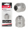 Adapter për gjuajtëse fillesh Tvardy T00034, M5-M12, pranim 1/4", metalik argjendtë