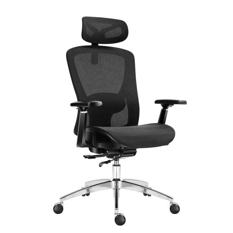 Karrige zyre ergonomike Mark Adler Expert 5.3, rregullim i lartësisë, mbështetëse 3D për krahë, rrjetë e zezë