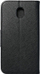 Футрола за телефон Fancy Book за Samsung Galaxy J3 2017, еколошка кожа, со џебови за картички, црна