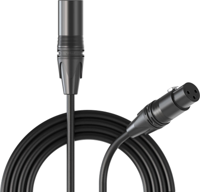 Kabllo audio Procab PRA902, XLR mashkull në femër, 1.5 m, i zi