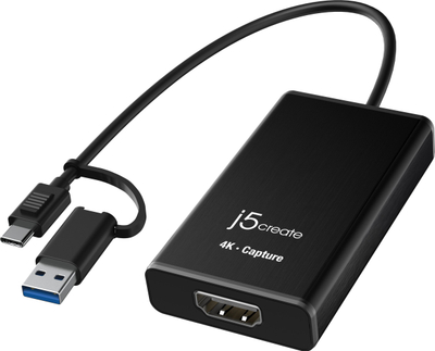 Kartë kapëse video J5create JVA11-N, 4K HDMI, USB 3.2, gri