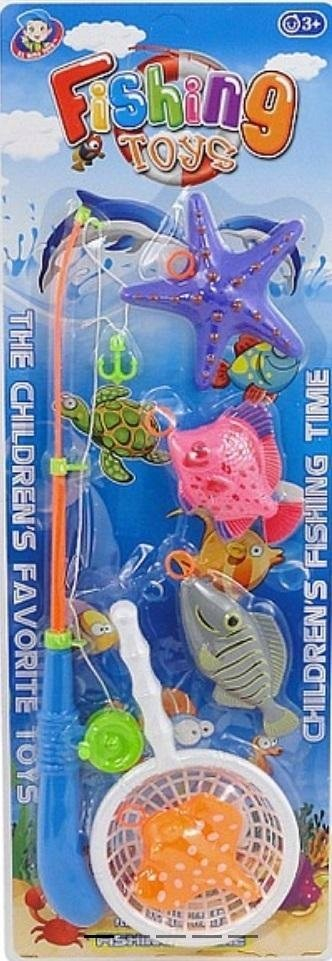 Lodër set peshkimi Adar 471139, kallam plastik, figura deti, shumëngjyrëshe