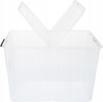Kuti ruajtëse Plast Team Home Box Flex, 65L, me kapak, transparente