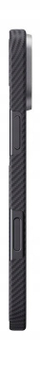 Навлака за телефон PITAKA Ultra Slim, за iPhone 16 Plus, Black Grey Twill, црна и сива