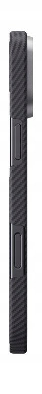 Навлака за телефон PITAKA Ultra Slim, за iPhone 16 Plus, Black Grey Twill, црна и сива