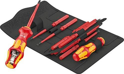 Set tornavidash Wera Kraftform Kompakt Turbo I 1, 16 copa, i izolum 1000V, i kuq me të verdhë
