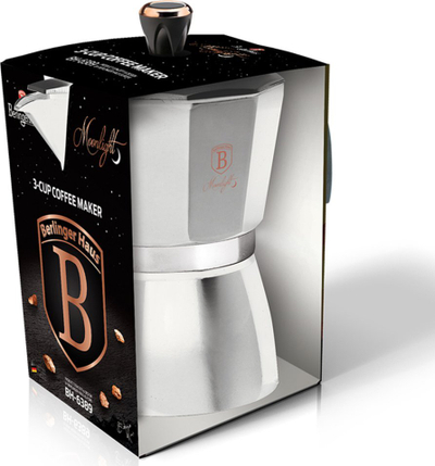 Xhezve espresso Berlinger Haus Moonlight Edition, 3 filxhanë, gri