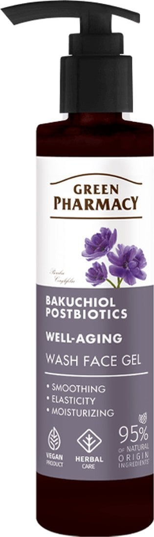Гел за чистење лице Green Pharmacy Bakuchiol Postbiotics, за сите типови кожа, 200ml