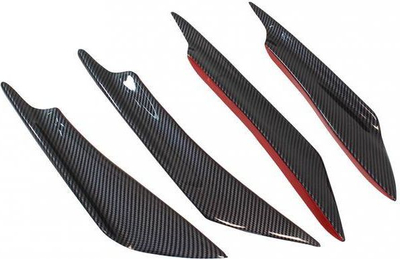 Zgjerime universale parakolpi MTuning, set 4 copë, ABS carbon look, të zeza
