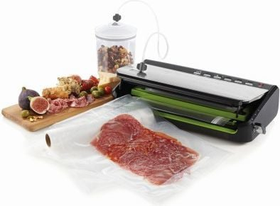 Aparat vakumimi FoodSaver FFS005X, modalitet i thatë dhe me lëng, dizajn kompakt, gri
