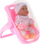 Kukull bebe Pegaz 17377, me nositëse, 20cm, rozë