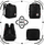 Çantë shpine Peterson Large Travel, 24L, 40x30x20cm, me port USB, e zezë