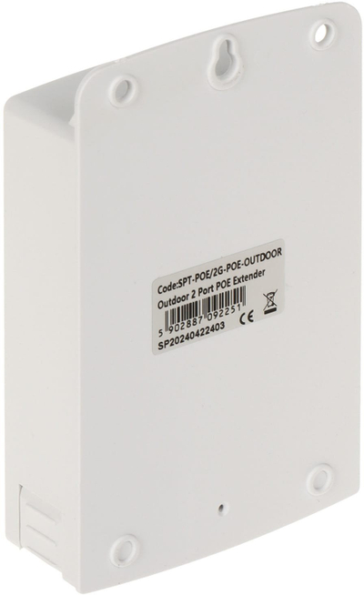 Extender rrjeti SPT, Ethernet PoE për jashtë, 2 porta, i zi