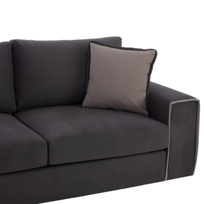 Divan këndor Home HM3255.01L, stof rezistent ndaj njollave, 270x225cm, gri