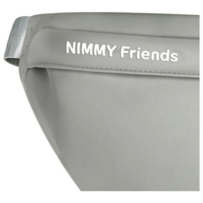 Çantë shpine Nimmy Cool & Cute 2.0 Bear, crossbody, me rrip zbukurim portokalli, gri