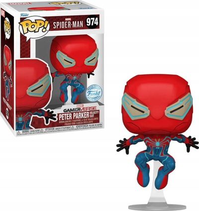 Figurë koleksionuese Funko Pop Spider-Man Peter Parker Velocity Suit, vinil, shumëngjyrëshe