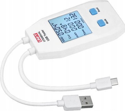 Matës USB UNI T UT658, voltmetër edhe ampermetër dixhital, për me bo test karikuesash