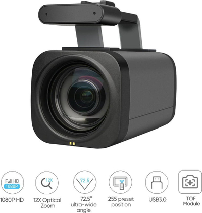 Kamerë IP Rocware RC09, Full HD 1080p, zmadhim optik 12x, e zezë