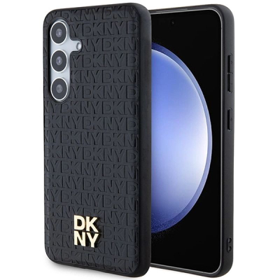 Kllëf telefoni DKNY prej lëkure PU me MagSafe, për Samsung Galaxy S24+, i zi