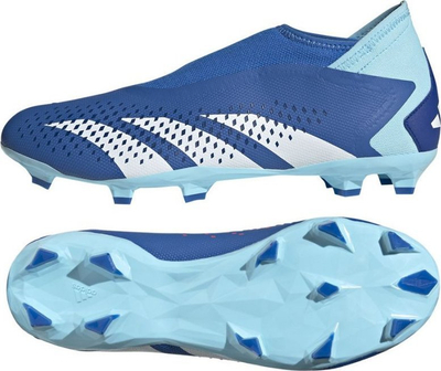 Këpucë futbolli Adidas Predator Accuracy.3 Laceless FG, pa lidhëse, për fushë të thatë, blu