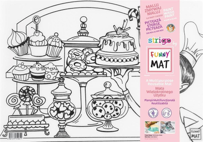 Mbulesë edukative Funny Mat Patisserie, për ngjyrosje, me ngjyra nga të gjitha