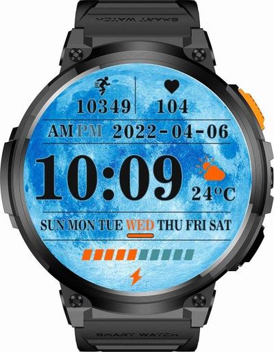 Ora inteligjente Gravity GT23-1, thirrje dhe SMS, me dritë, e zezë
