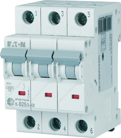 Ndërprerës automatik Eaton HN-B25/3, 25A, 3 faza, i bardhë