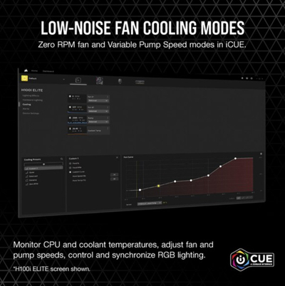 Ftohës procesori CORSAIR iCUE H115i RGB ELITE, 280mm, me ujë, i zi