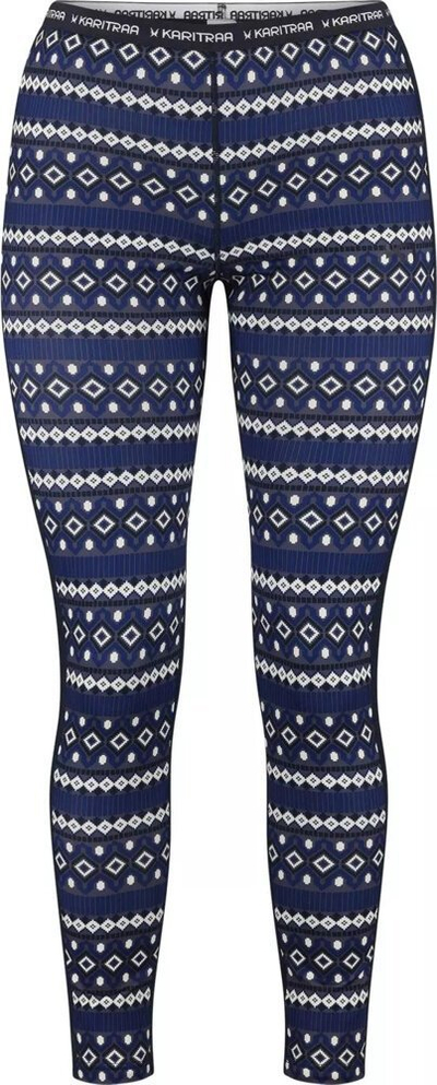 Термоактивни хеланки Kari Traa Lune Pant W, за жени, за спорт, сини со дезен