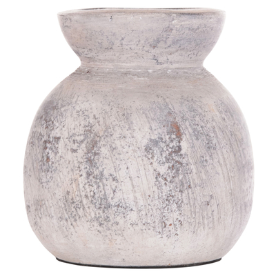 Vazo dekorative Vermo HM4396, terrakotë, 18x19 cm, gri e hapur
