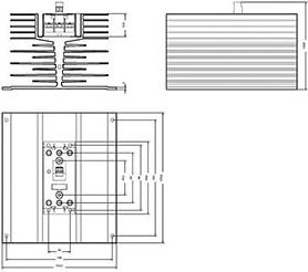 Relé solid state Siemens SIRIUS 3RF2, 50A, 600V, montim në shinë DIN