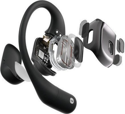 Безжични слушалки Shokz OpenFit, Bluetooth 5.2, 7 часа батерија, црни