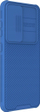 Mbështjellës telefoni Nillkin CamShield Pro për Samsung Galaxy S24, me kapak kamere, silikon TPU, blu