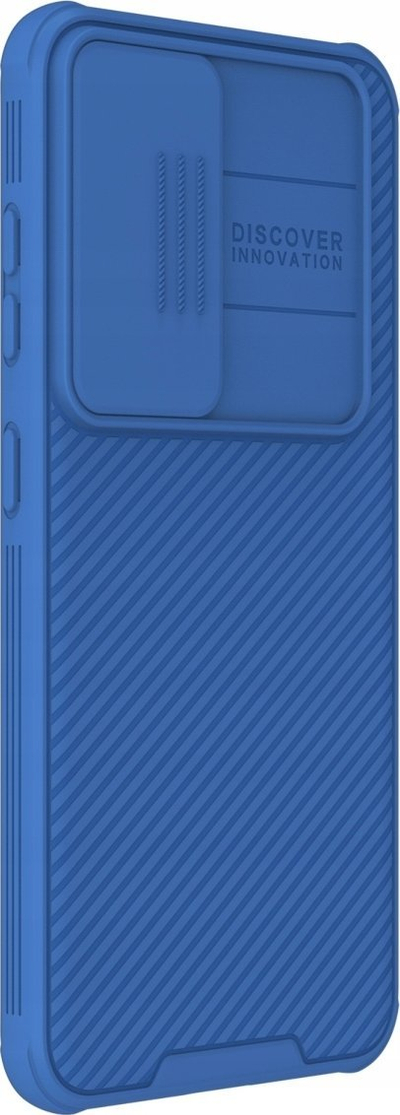 Mbështjellës telefoni Nillkin CamShield Pro për Samsung Galaxy S24, me kapak kamere, silikon TPU, blu