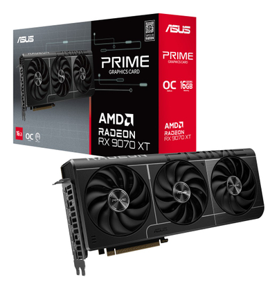 Графичка картичка Asus Radeon RX 9070 XT Prime OC, 16GB GDDR6, PCI Express, црна