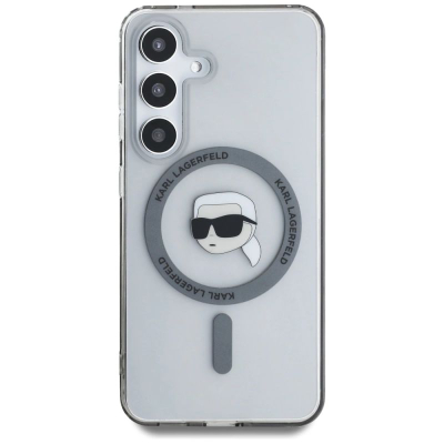 Futrollë Karl Lagerfeld MagSafe për Samsung Galaxy S25, plastik e fortë me skaje TPU, transparente