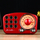 Radio portative Feegar Retro Mini, Bluetooth 4.2, bateri 10 orë, e kuqe